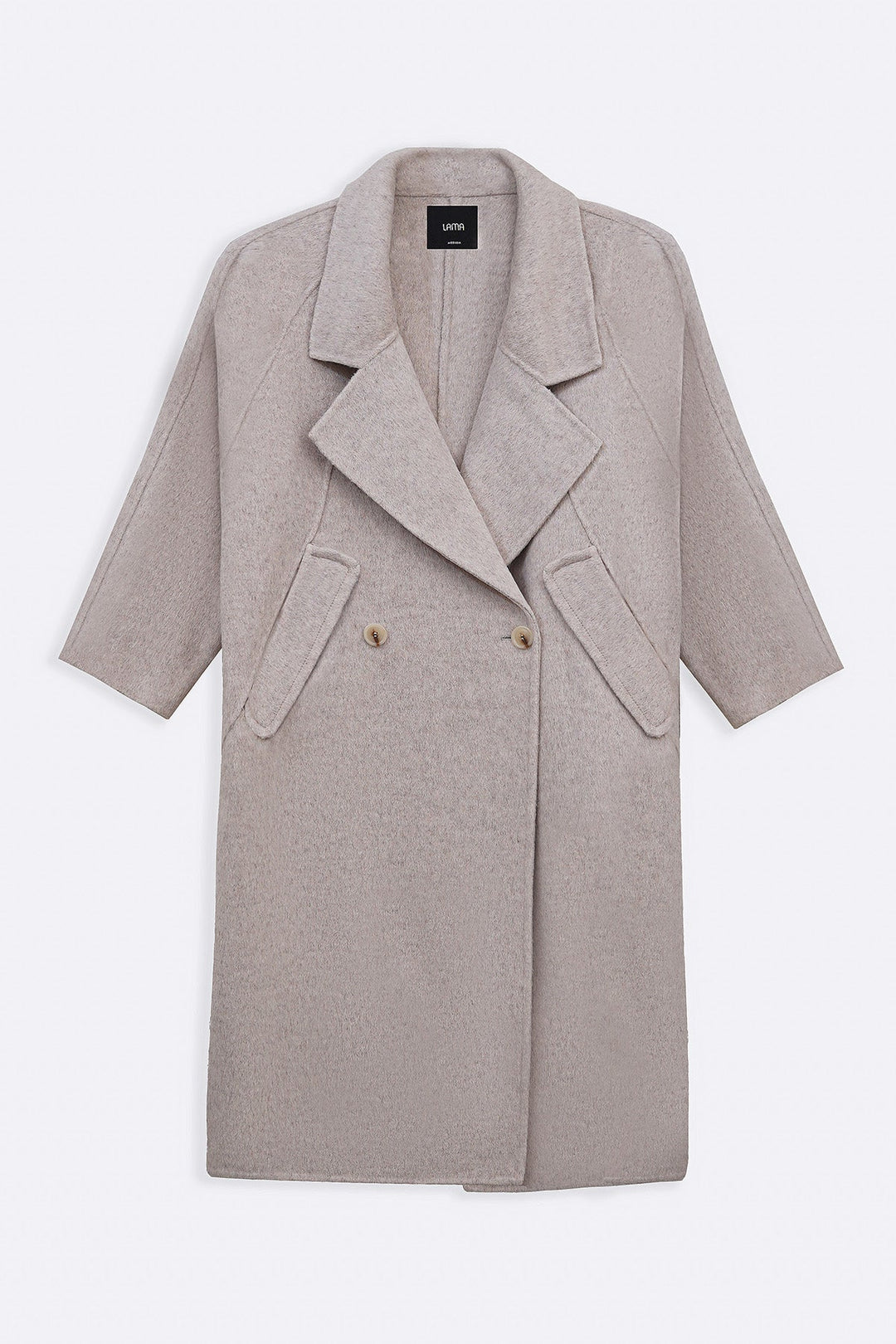 OFF WHITE LONG WOOL COAT