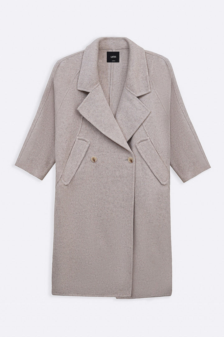 OFF WHITE LONG WOOL COAT