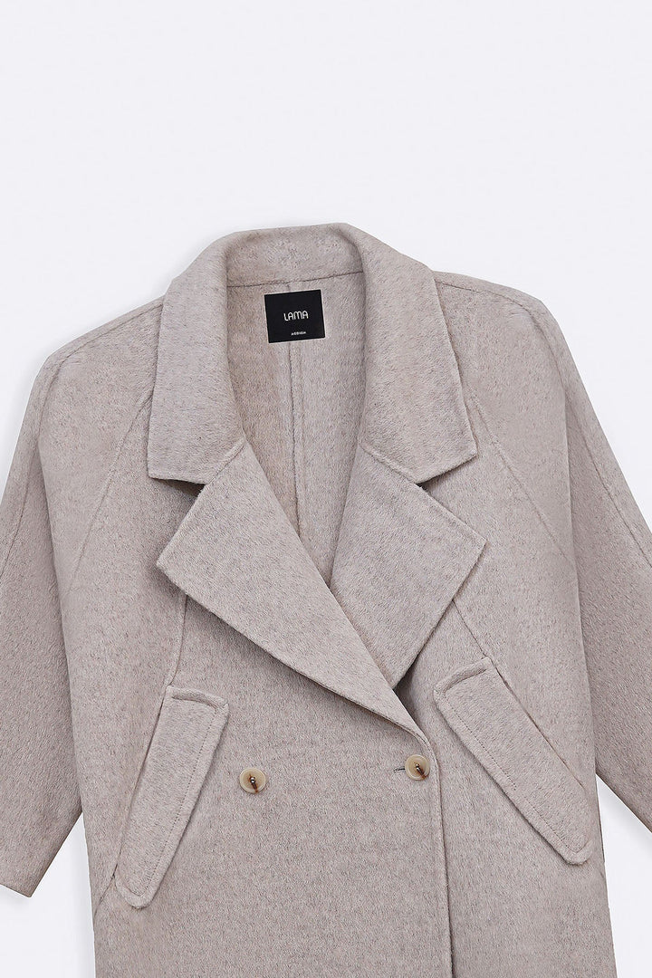 OFF WHITE LONG WOOL COAT