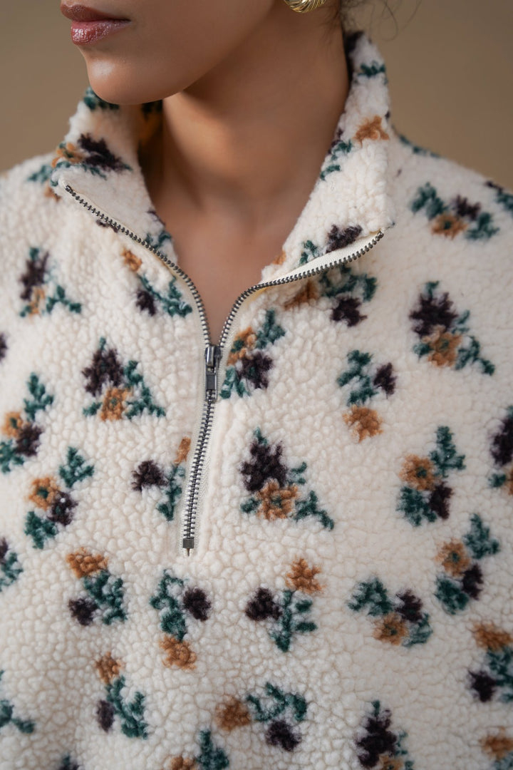 OAT WHITE WEEKEND SHERPA PULLOVER