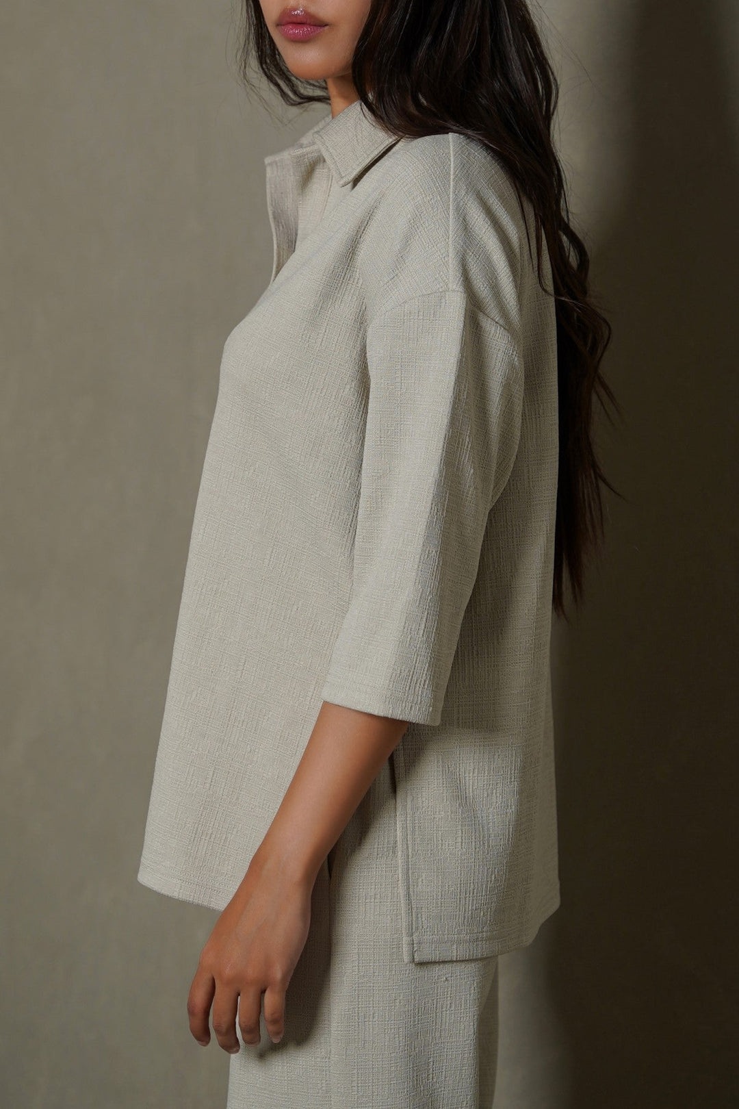 OAT WHITE TEXTURED POLO