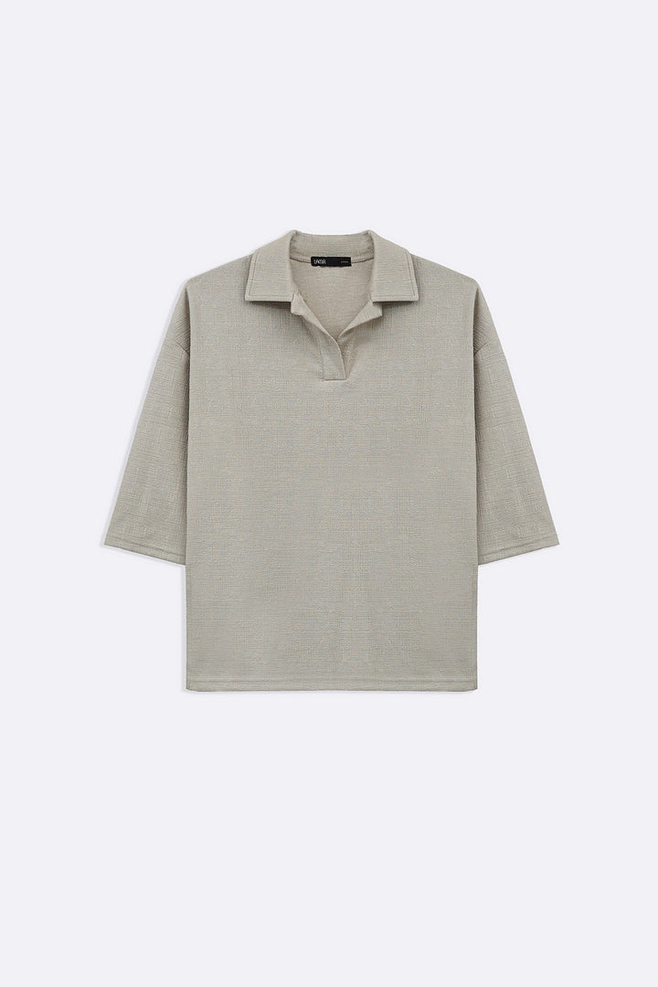 OAT WHITE TEXTURED POLO