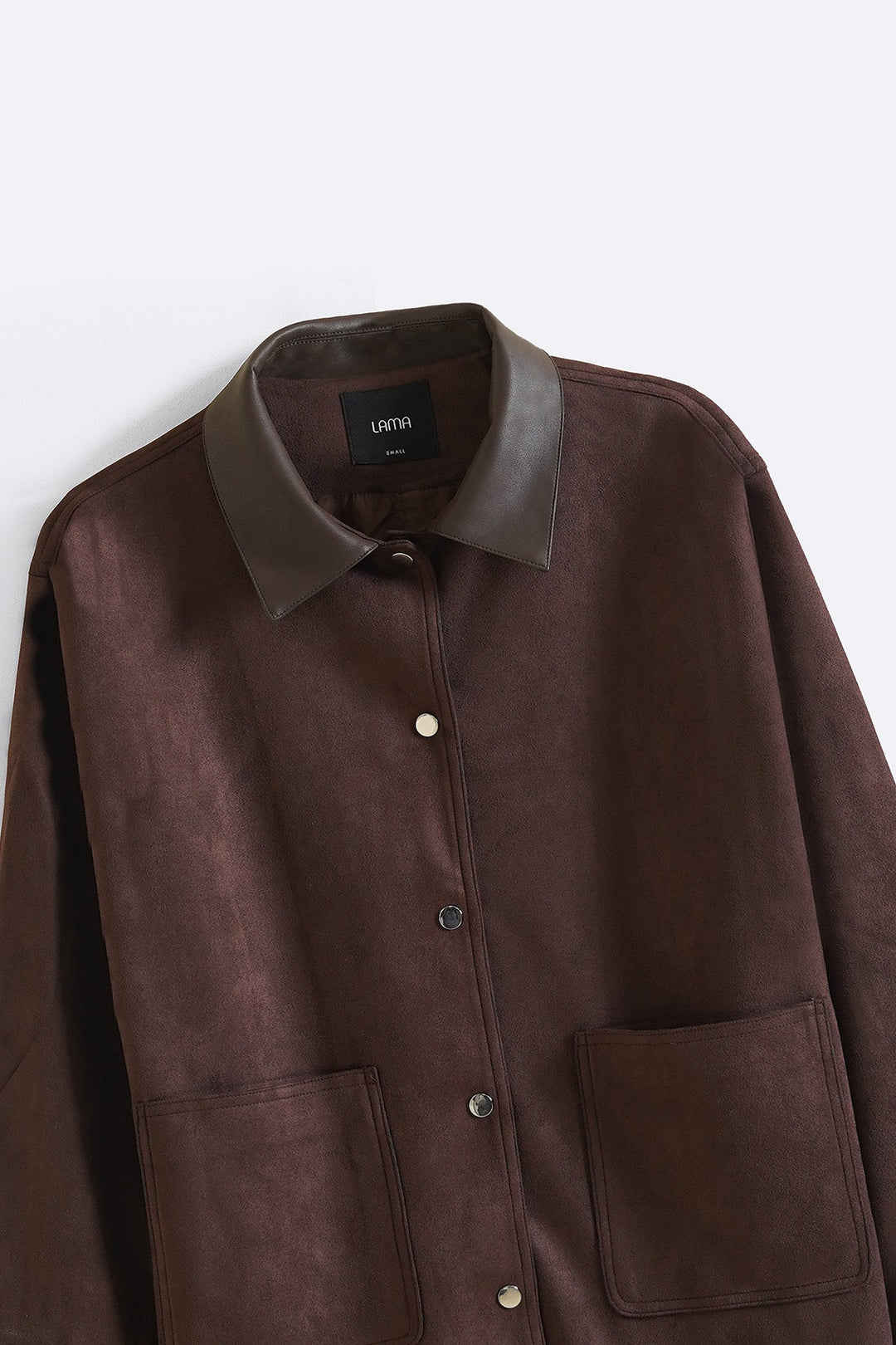 BROWN SUEDE JACKET WITH COLLAR