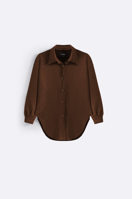 BROWN MARA SUEDE SHIRT