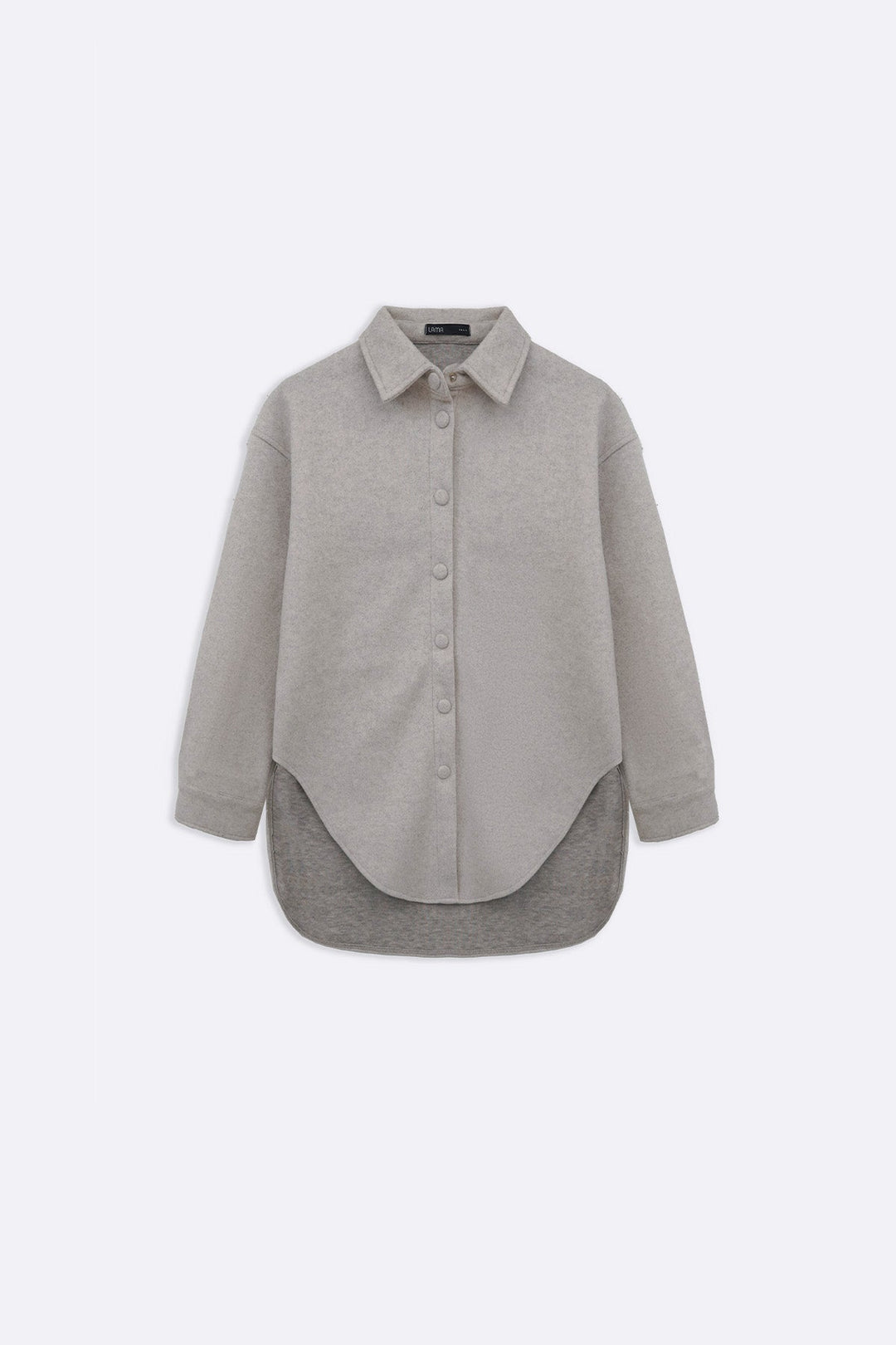 OAT WHITE HIGH HEM SHACKET