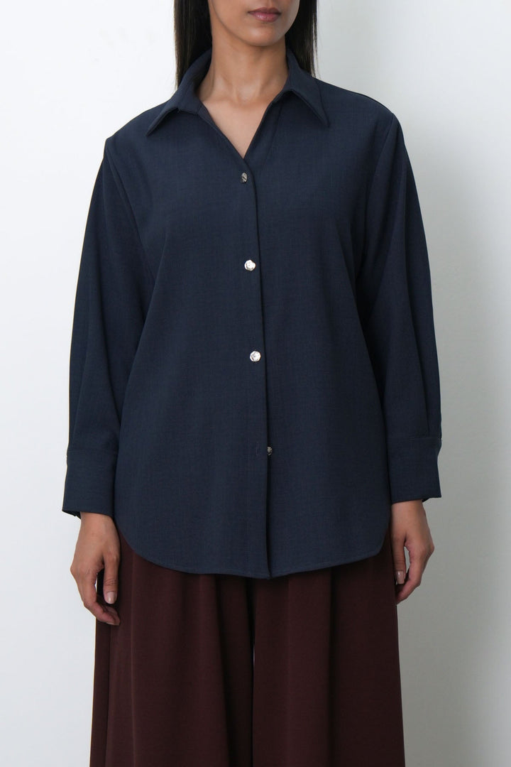 BLUE FLOW BUTTONED SHIRT