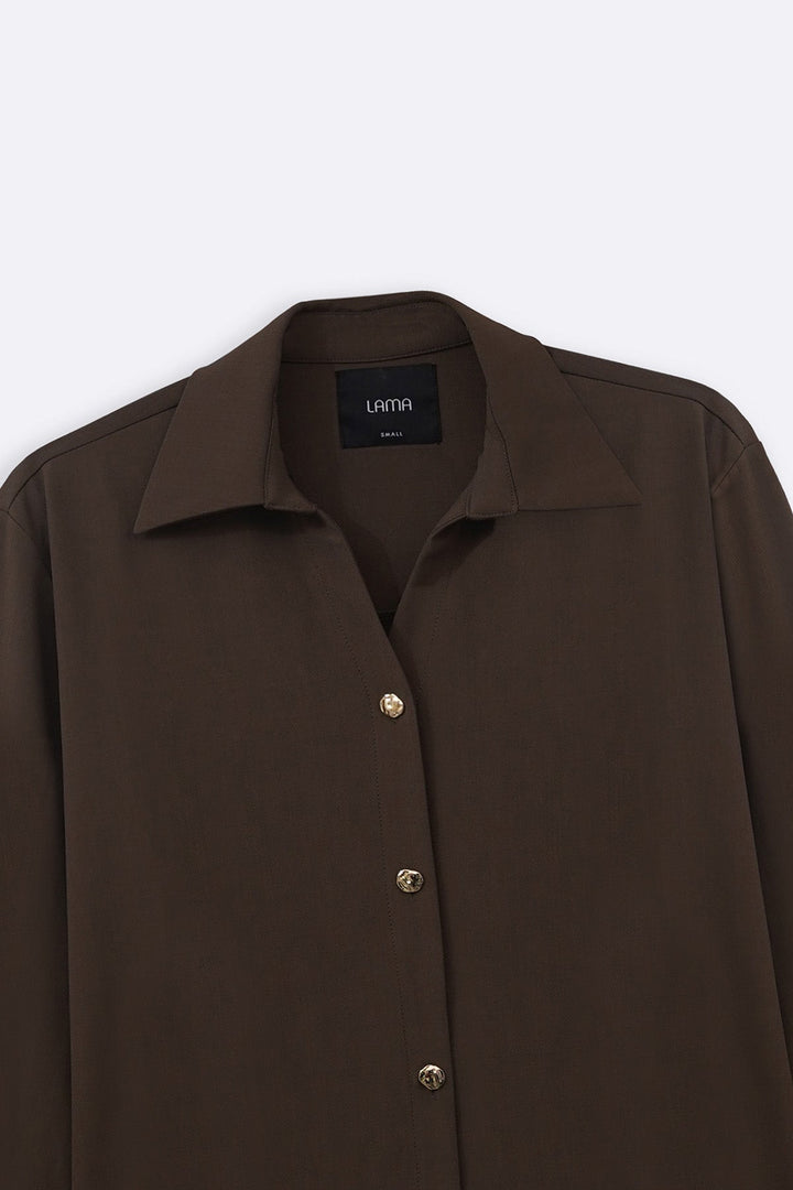 TAUPE MOCCA BUTTON DOWN