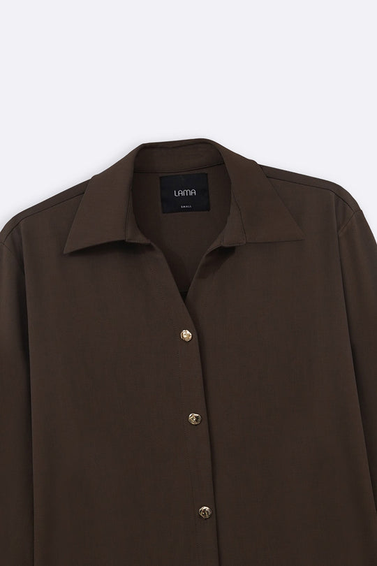 TAUPE MOCCA BUTTON DOWN