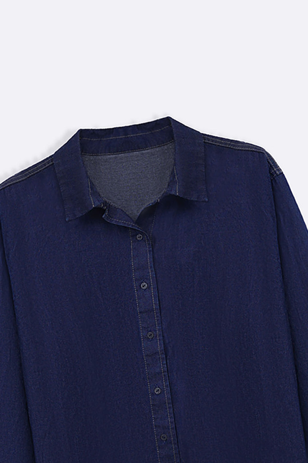 MID BLUE RELAXED DENIM SHIRT