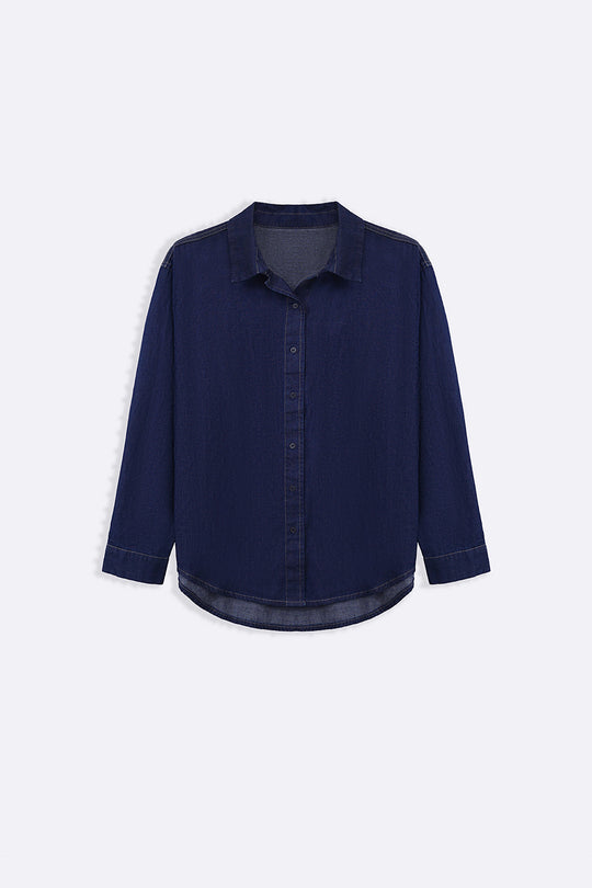MID BLUE RELAXED DENIM SHIRT