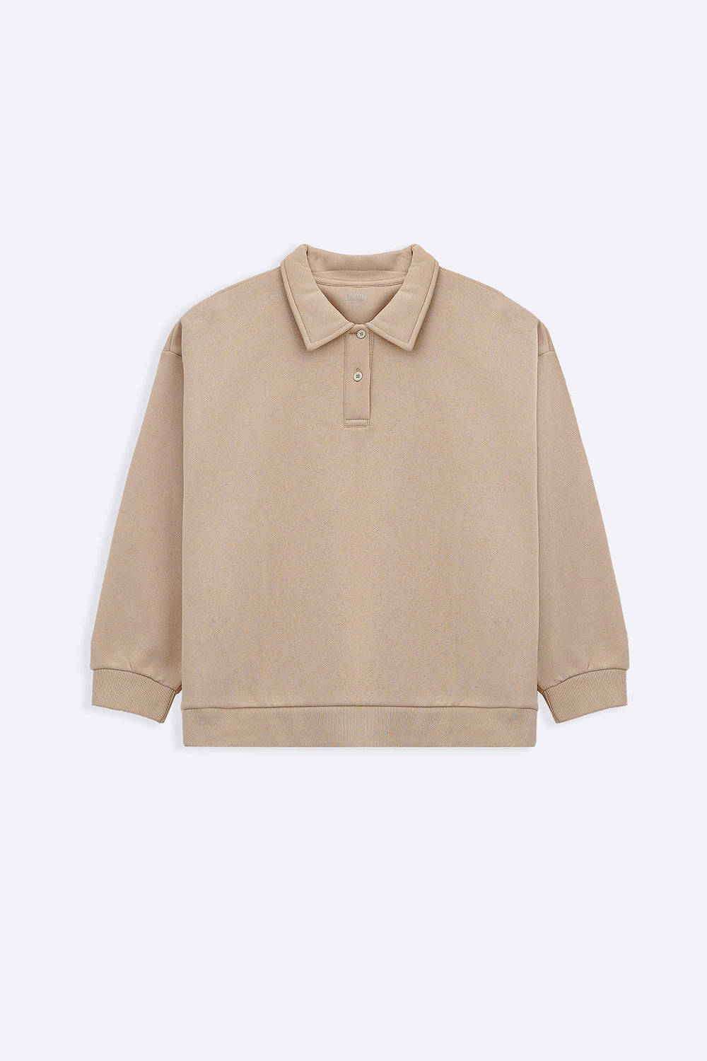 BEIGE CLASSIC FLEECE POLO