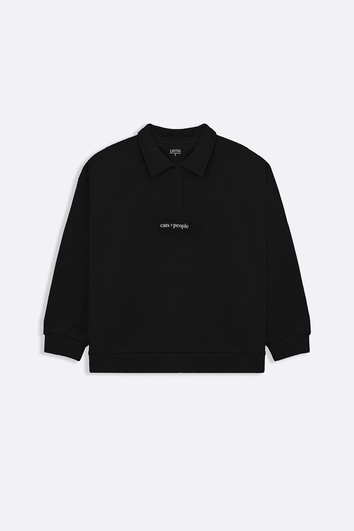 BLACK CAT SUPREMACY FLEECE POLO