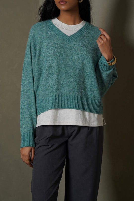 TURQUOISE SOFT BUTTER KNIT