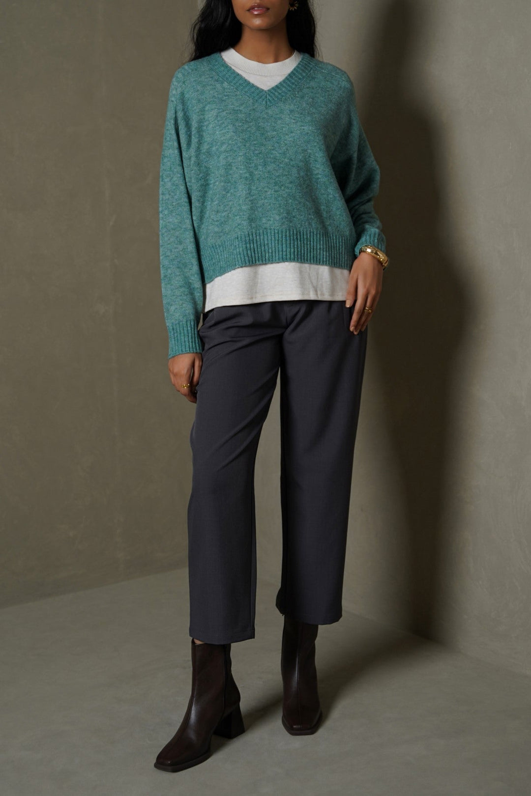 TURQUOISE SOFT BUTTER KNIT