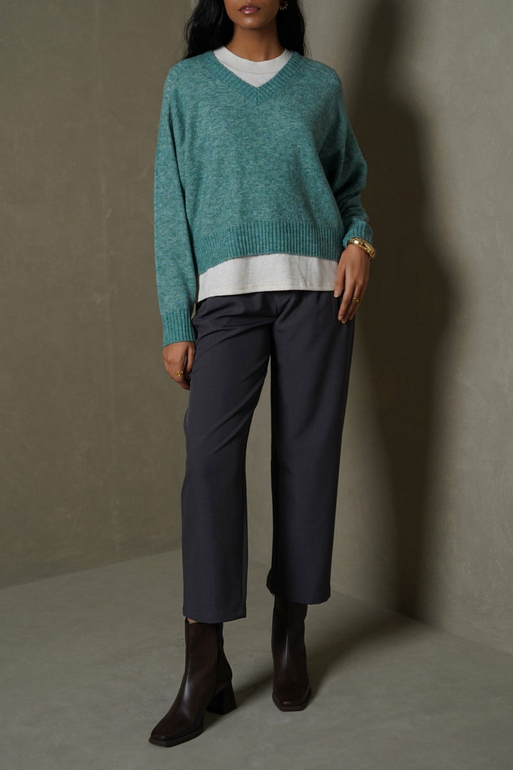 TURQUOISE SOFT BUTTER KNIT