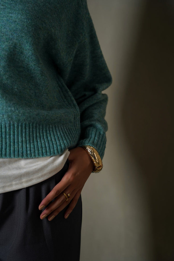 TURQUOISE SOFT BUTTER KNIT