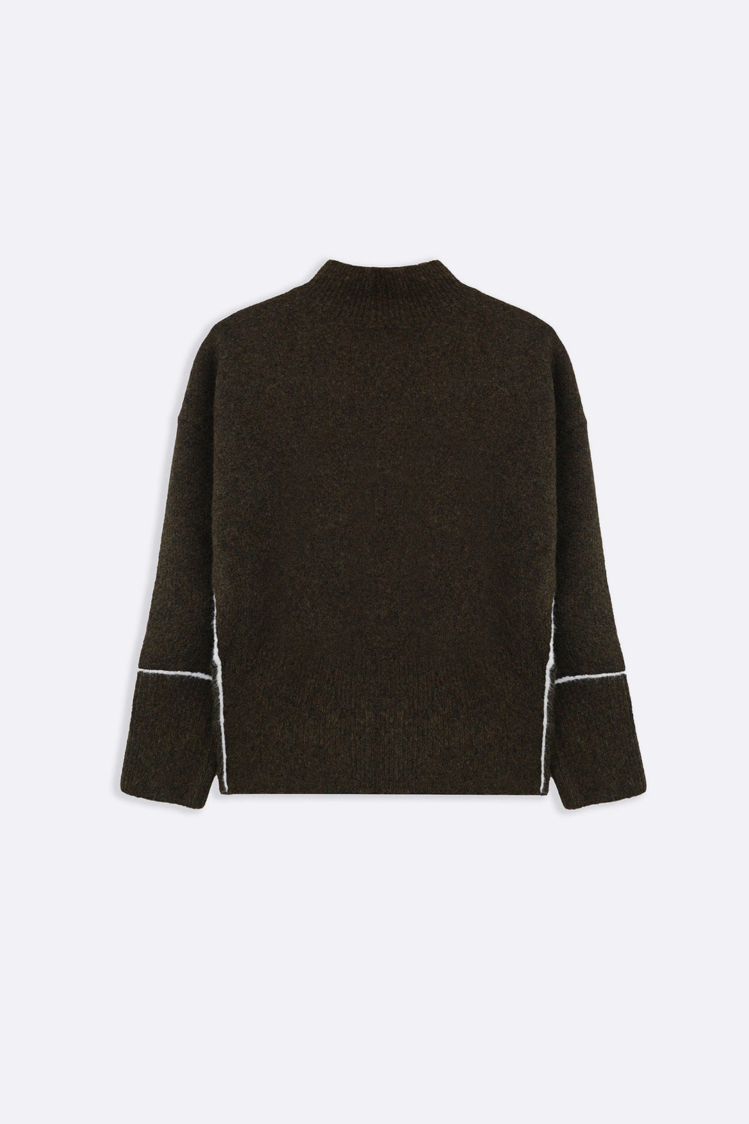GREEN LINEA MOCKNECK SWEATER