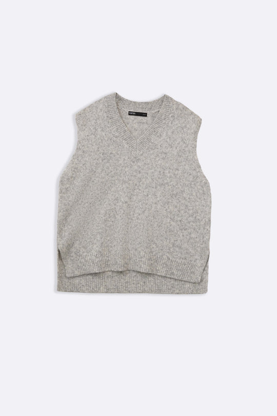 GREY V-NECK SWEATER VEST