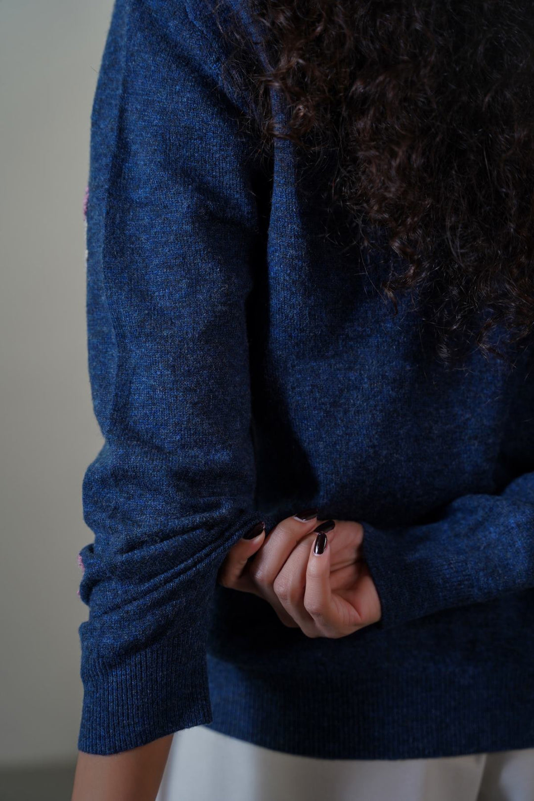 BLUE FEMME EMBROIDERED CARDIGAN