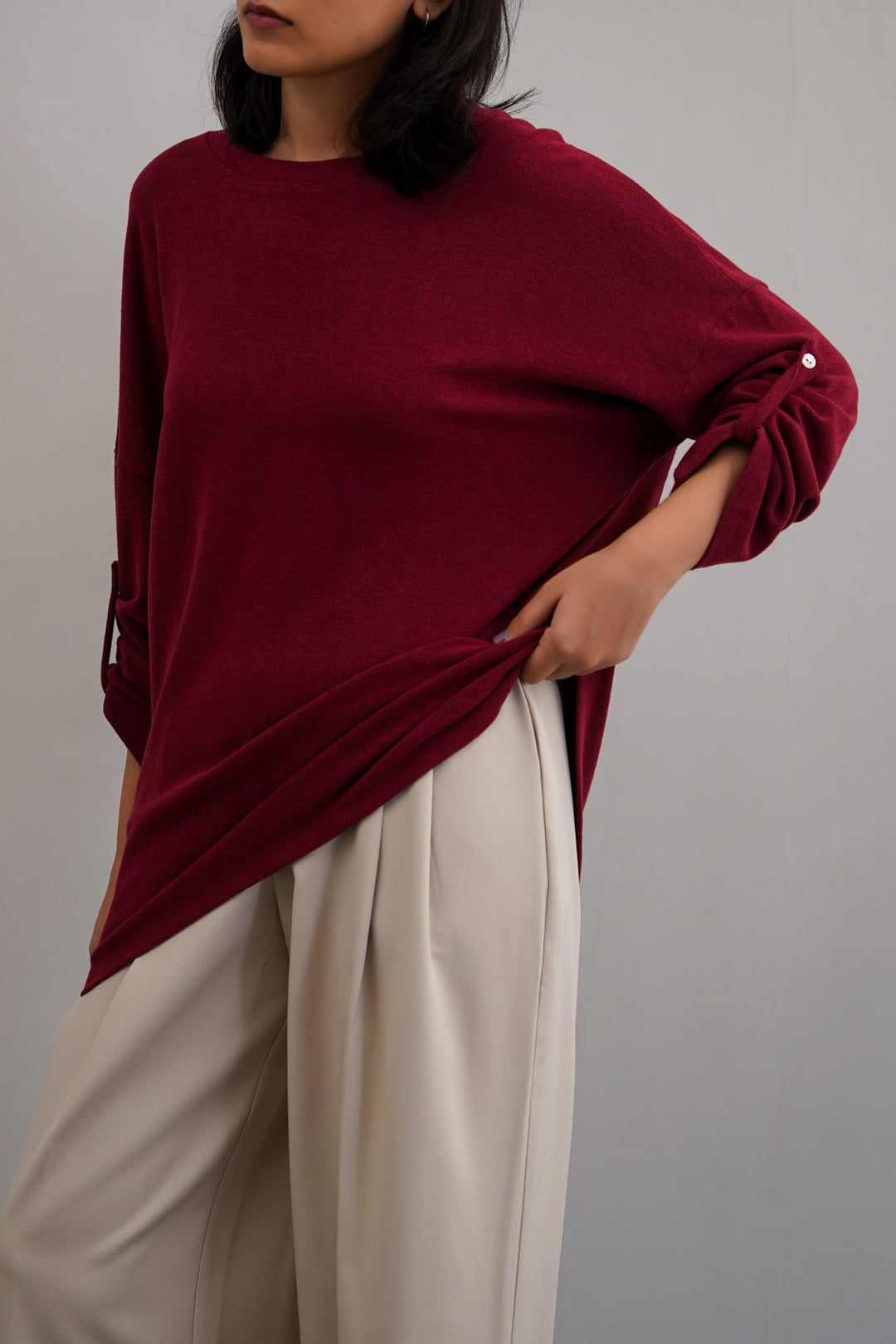 MAROON AUTUMN WHISPER TEE