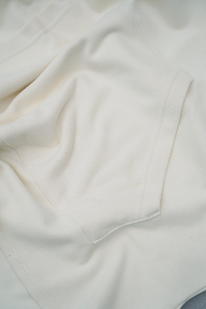 IVORY LOUNGE V-NECK HOODIE
