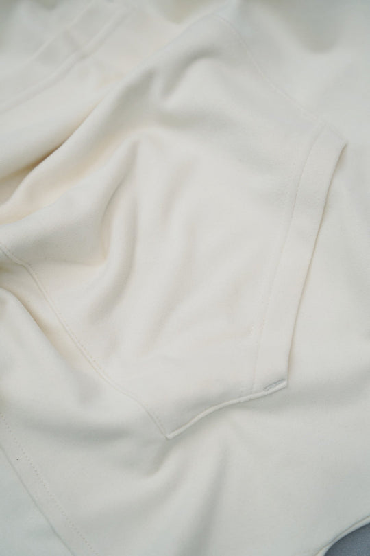 IVORY LOUNGE V-NECK HOODIE