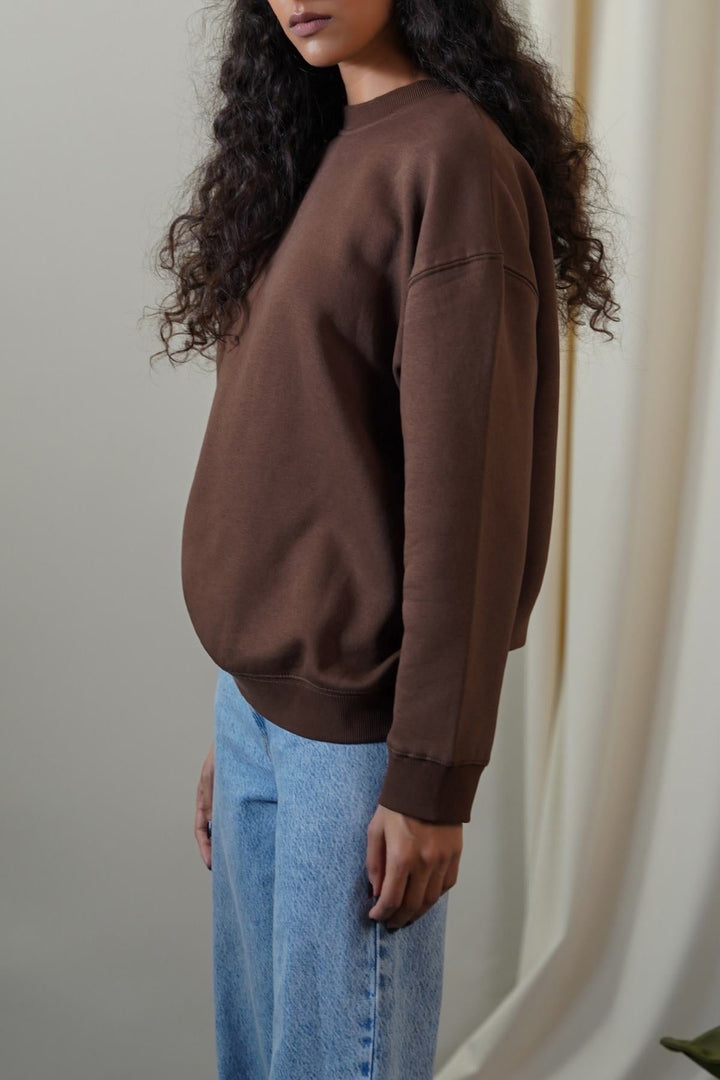 BROWN CLASSIC SWEATSHIRT