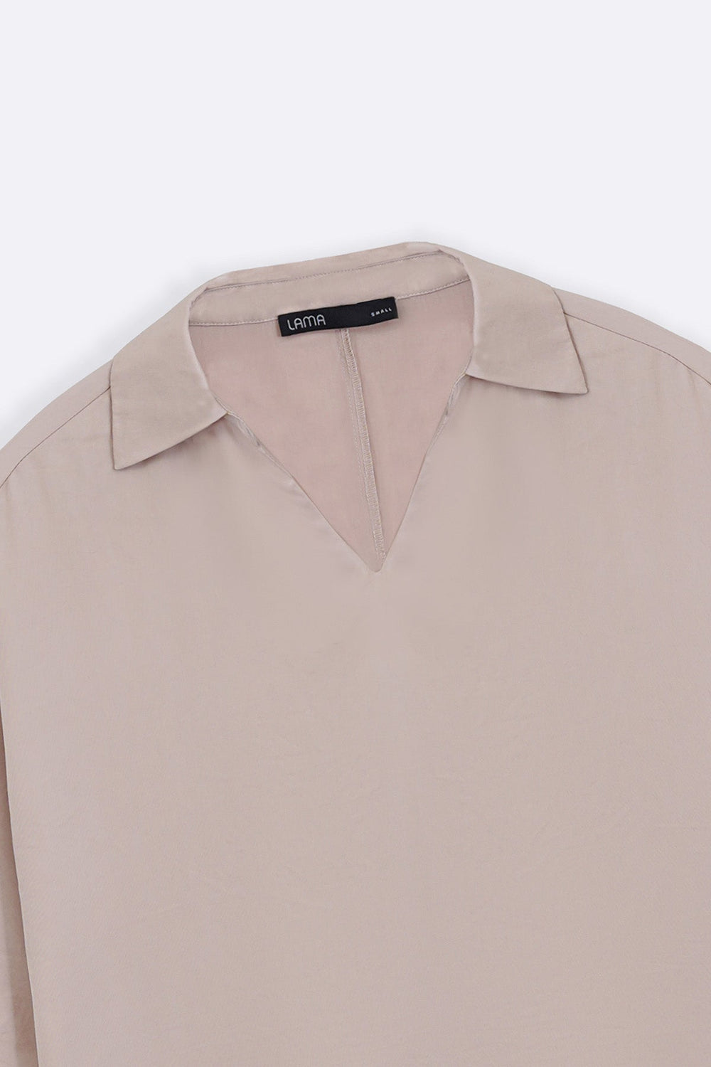 CREAM SLEEK SILK BLOUSE