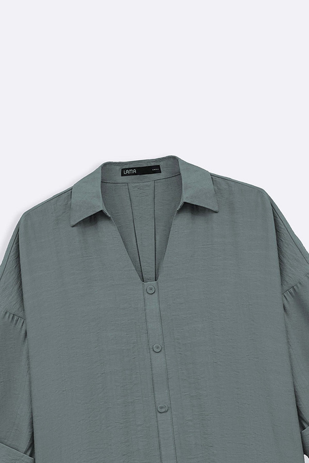 GREEN SILKY CRUISE BLOUSE