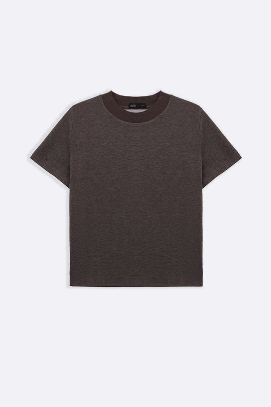 BROWN LIVE IN TEE