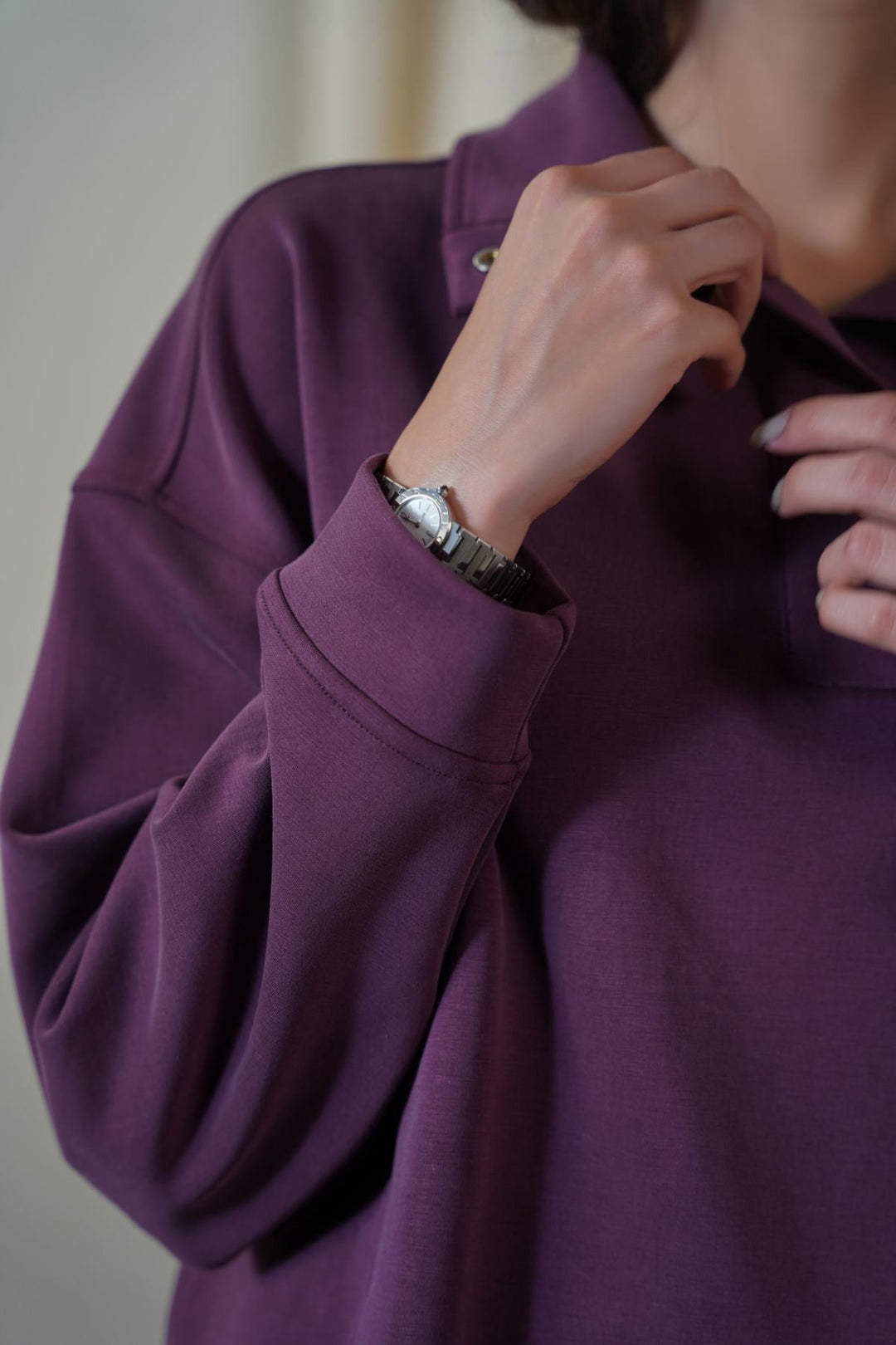 PLUM SOFT ALL-DAY PULLOVER