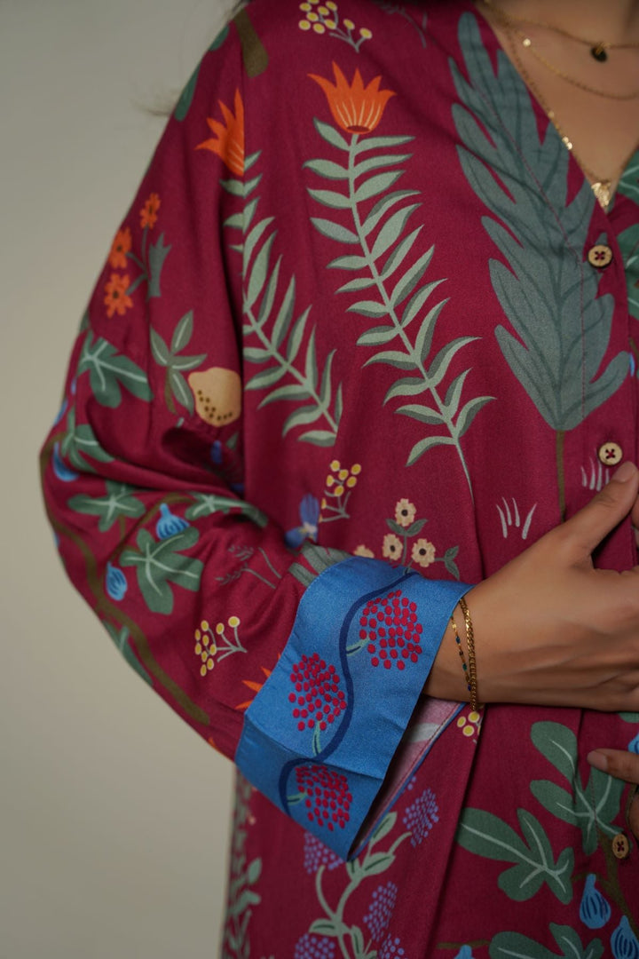 MAROON LEMON JUNGLE SHIRT