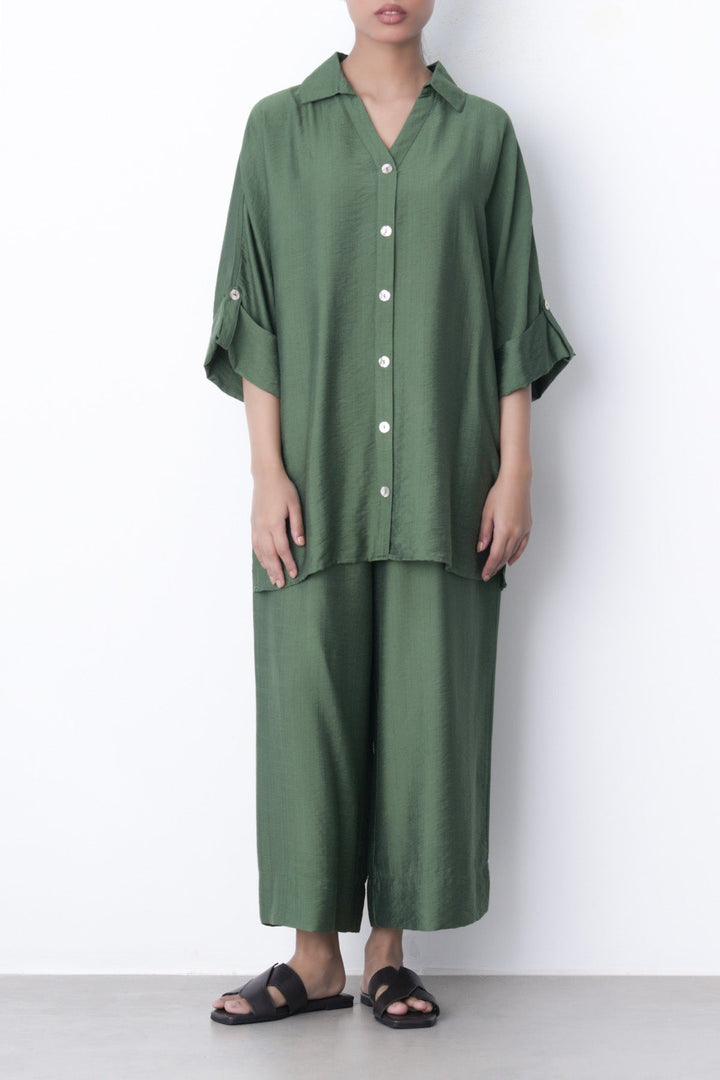 GREEN-SOFT BASIC CULOTTES