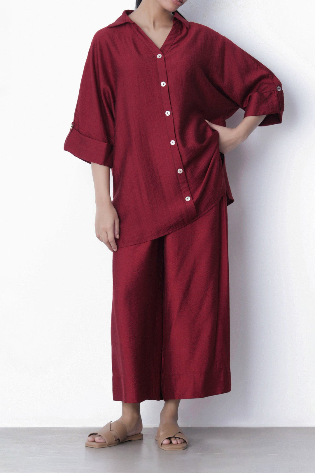 RED-SOFT BASIC CULOTTES