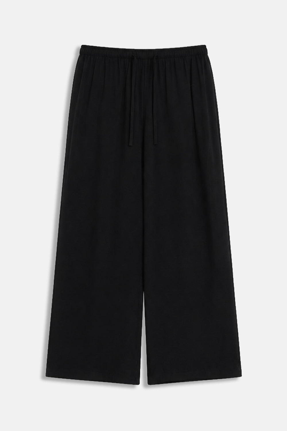 BLACK-FLOWY LONG PANTS