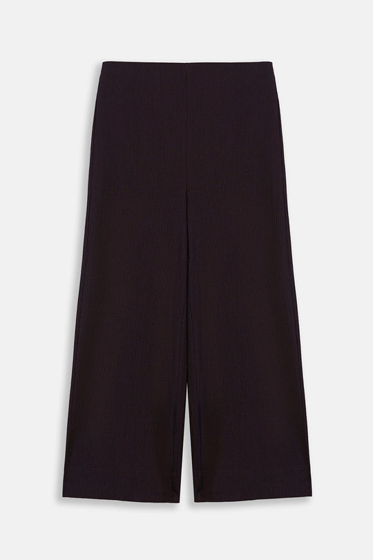 BROWN WIDE CROPPED PANTS