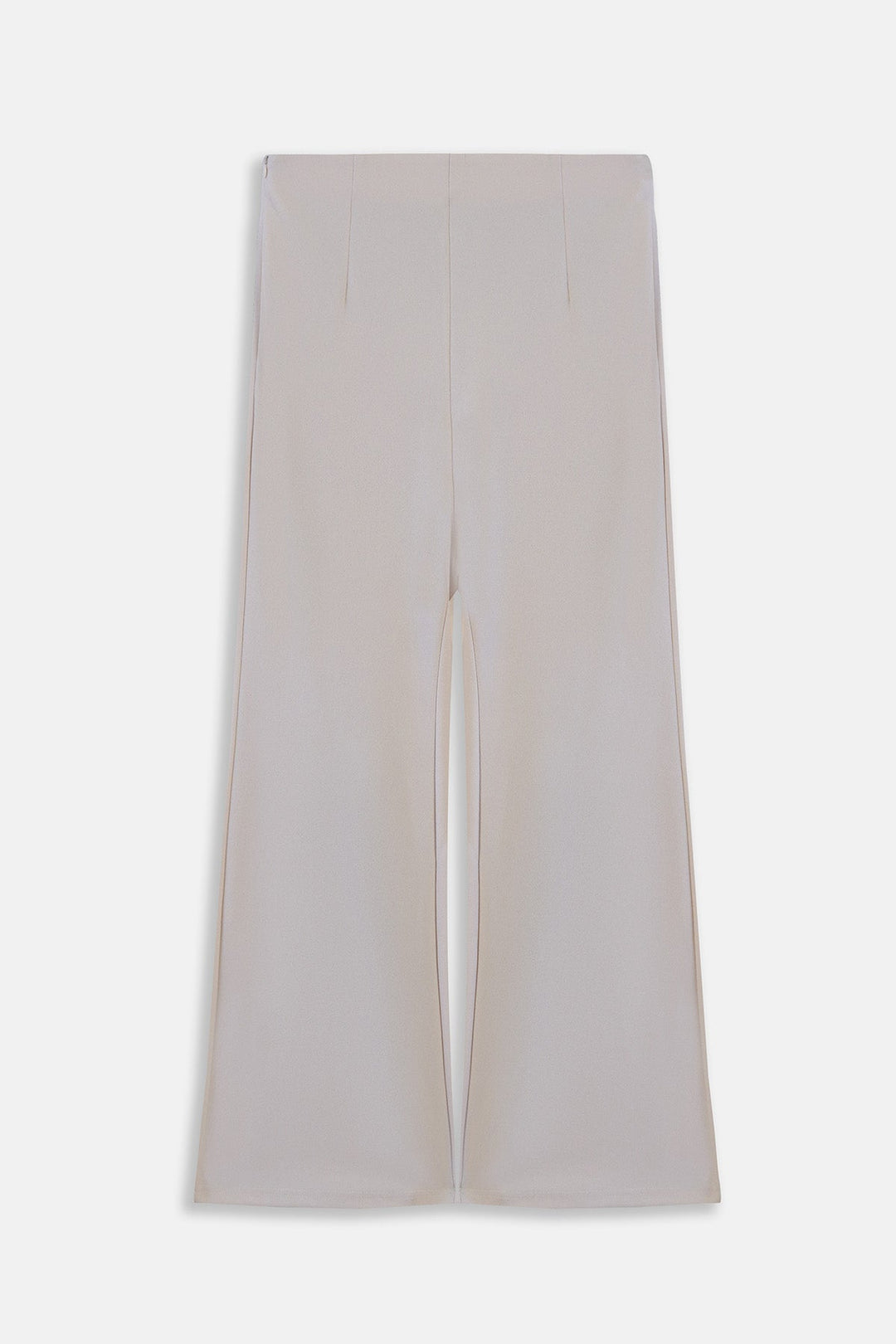 CREAM WIDE FLARE PANTS