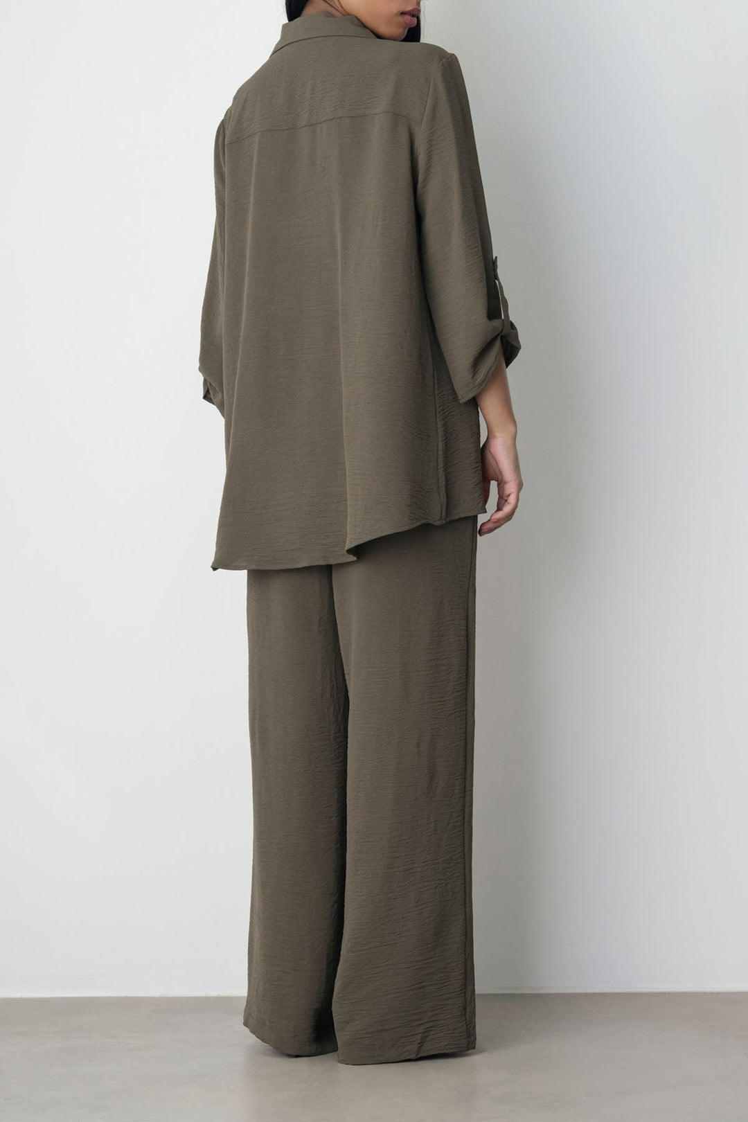 BROWN SLINKY SEAM TROUSER