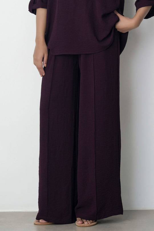WINE SLINKY SEAM TROUSER