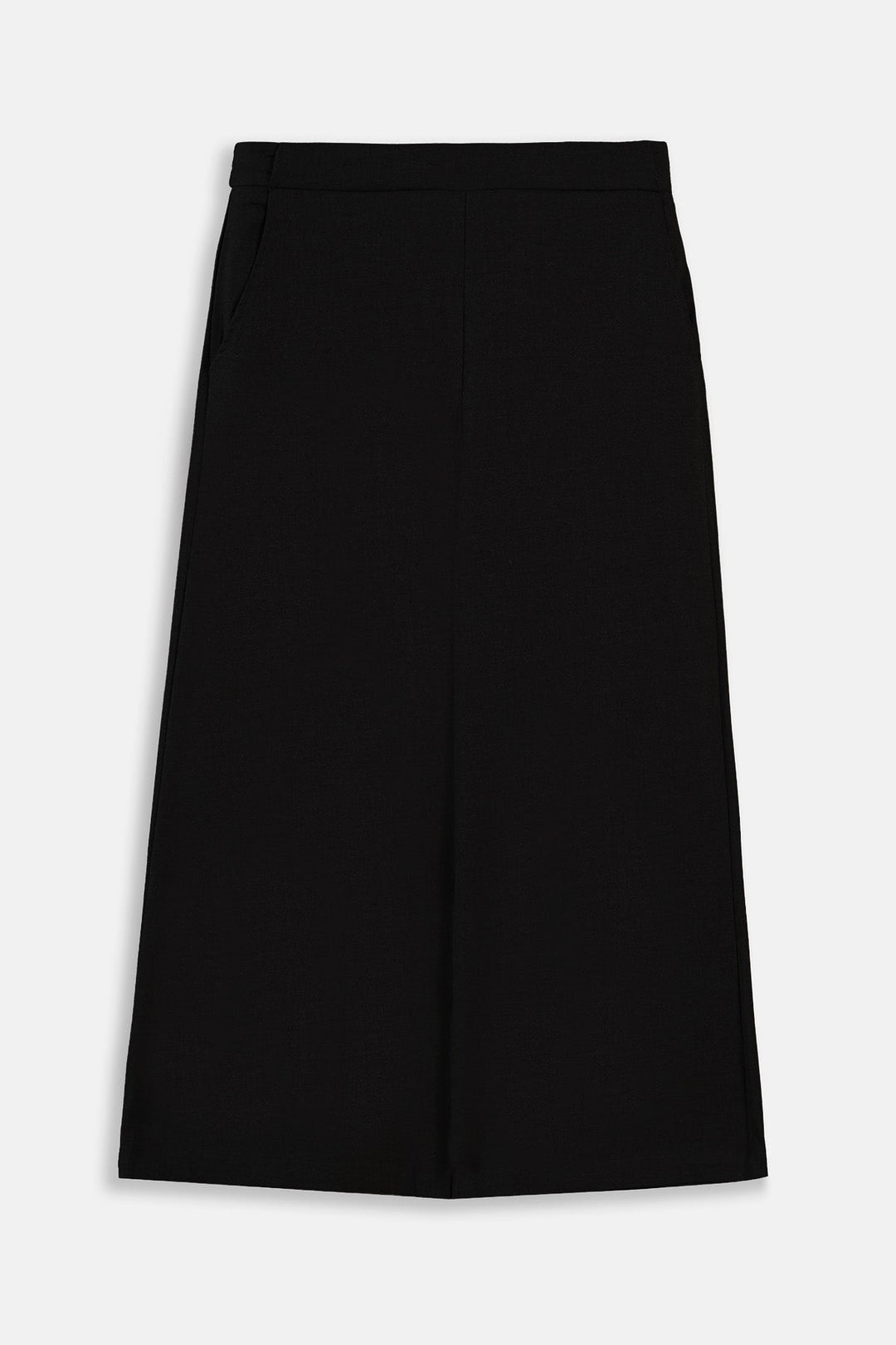 BLACK EASY CROPPED PANTS