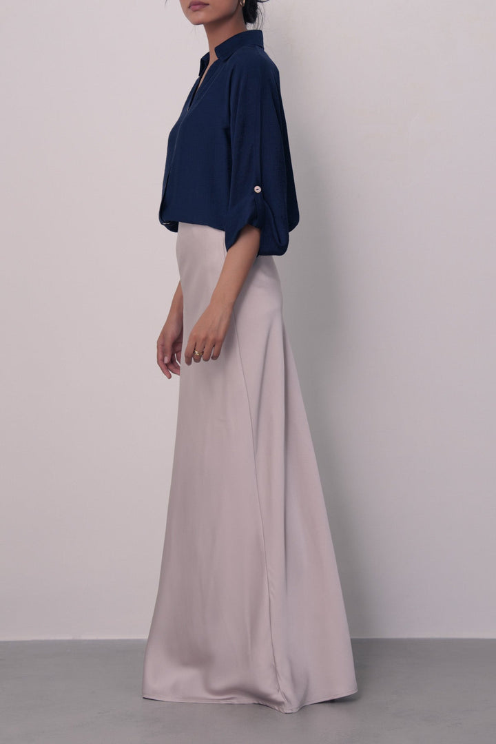 SATIN FLOOR LENGTH SKIRT