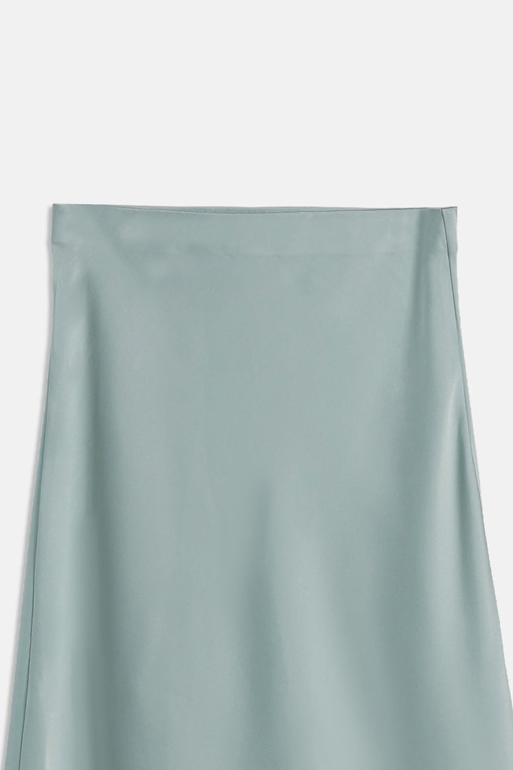 SATIN FLOOR LENGTH SKIRT