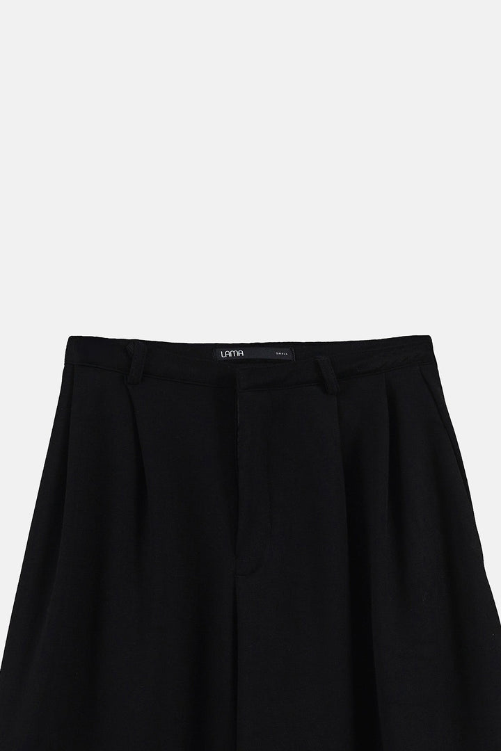 BLACK-WIDE-LEG TROUSER