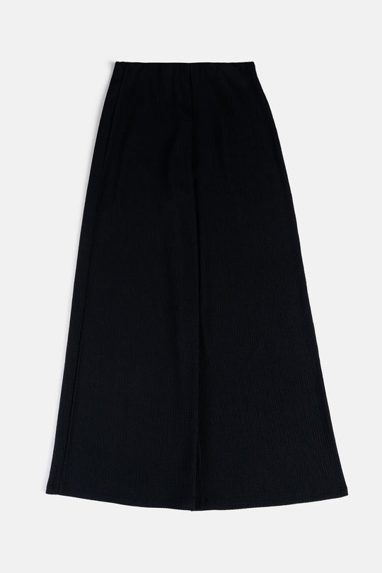 BLACK TEXTURED PANTS