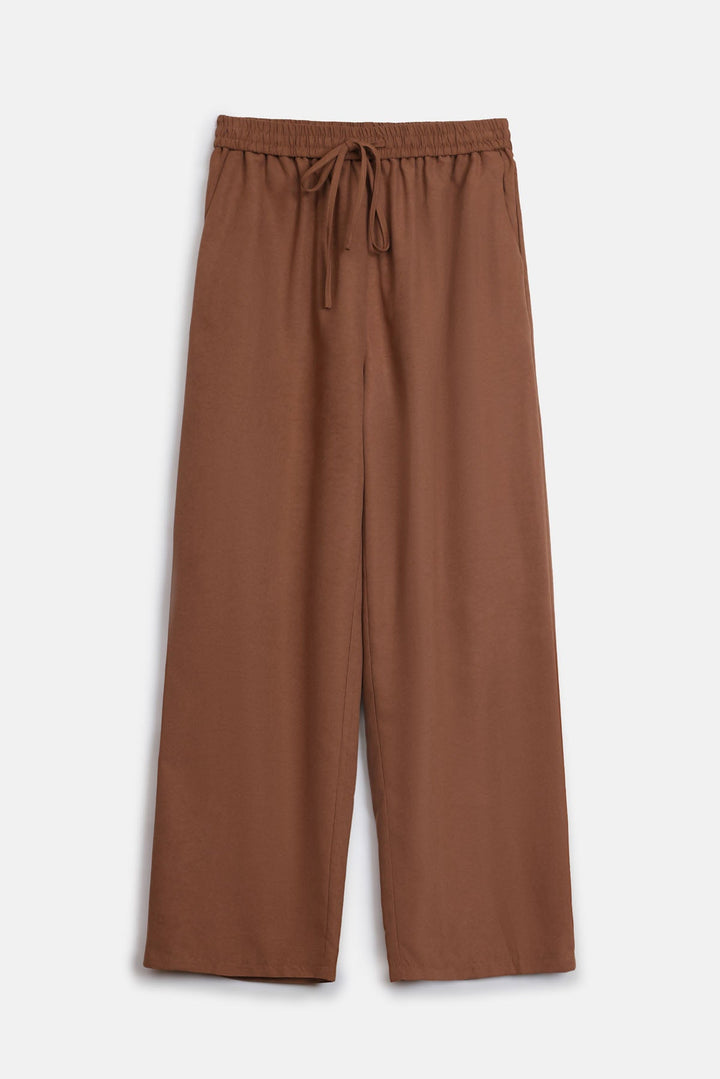 SUEDETTE WIDE PANTS