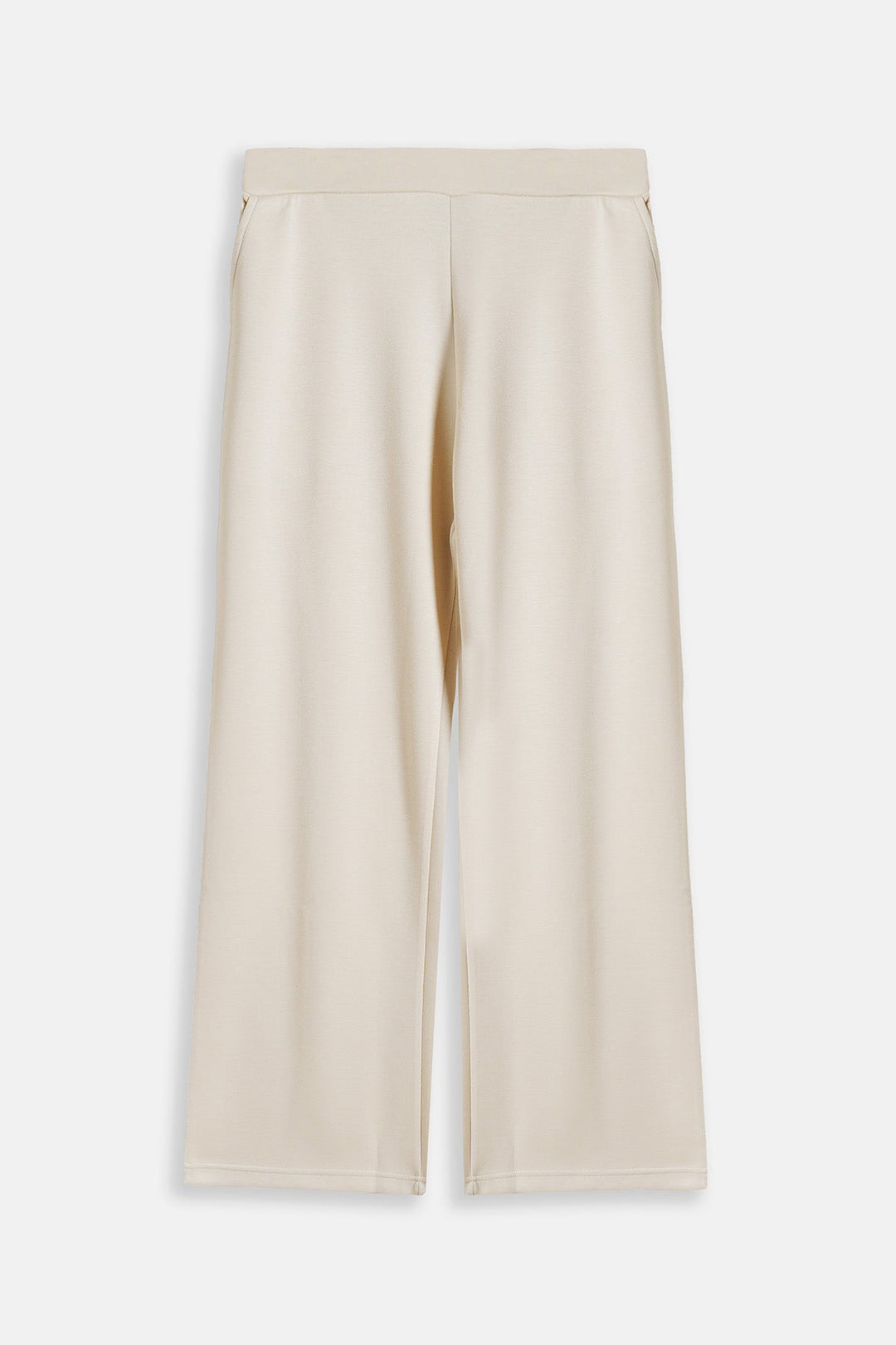 IVORY STRAIGHT-LEG PANTS