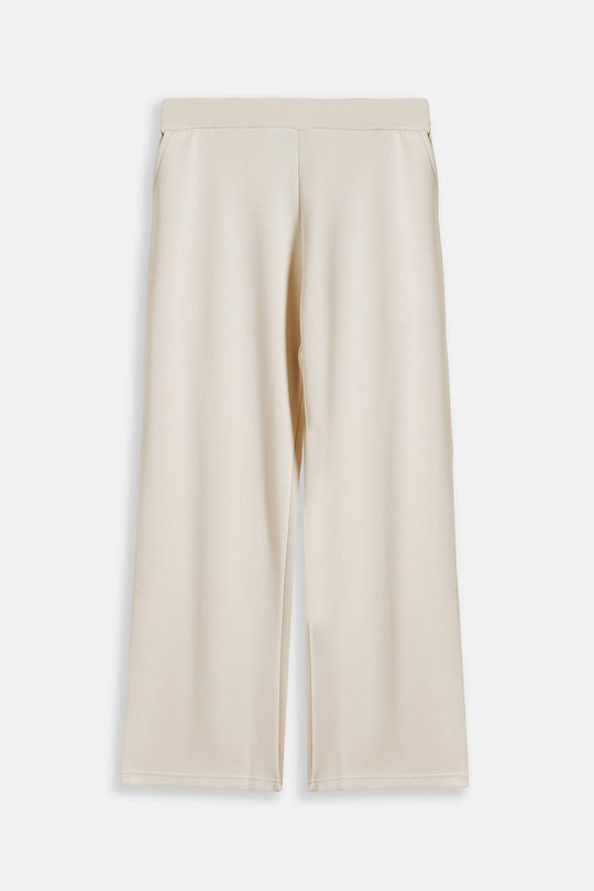 IVORY STRAIGHT-LEG PANTS