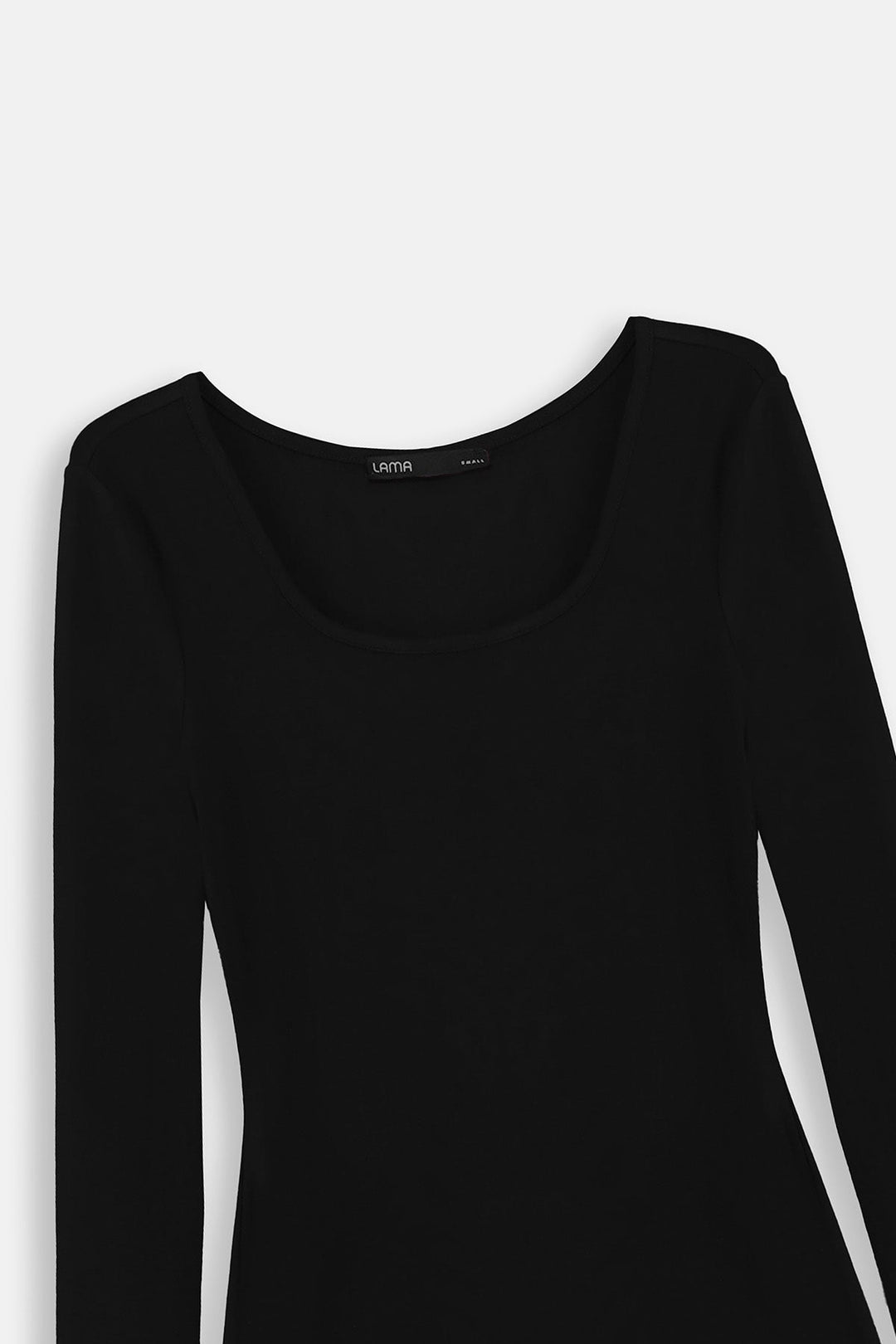 BLACK-SCOOP NECK DRESS