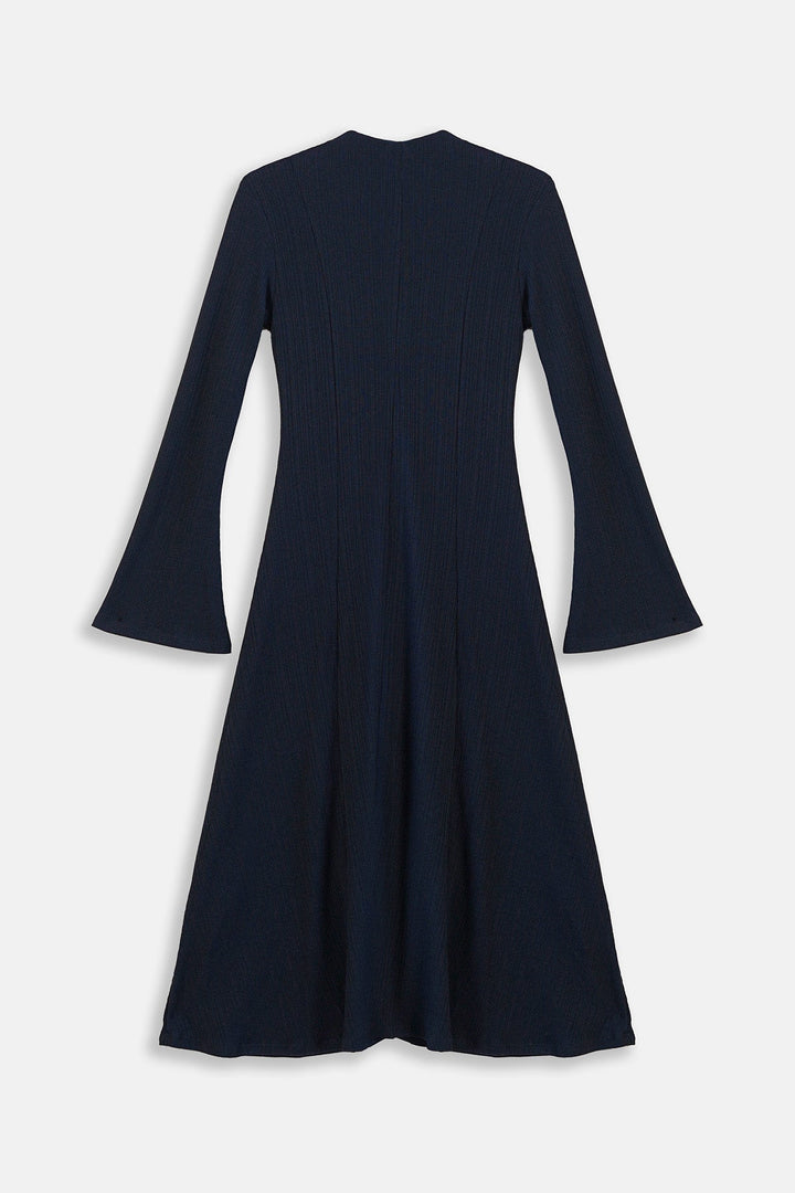 NAVY FIT & FLARE DRESS
