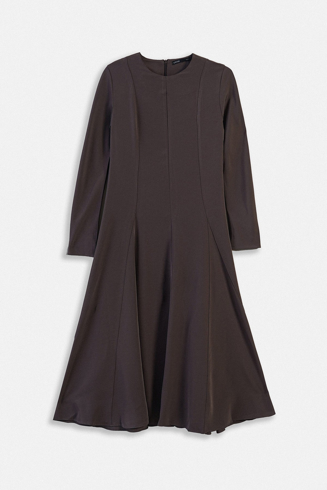 TAUPE SCULPT FLARE DRESS